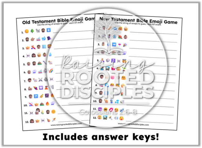 FREE Bible Emoji Games ~ Raising Rooted Disciples FREE Bible Emoji Games ~ Raising Rooted Disciples