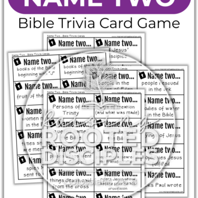 Name Two Bible Trivia Game