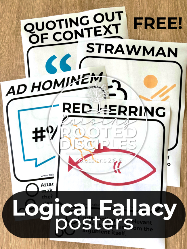 Informal Logical Fallacy Posters - FREE from Raising Rooted Disciples