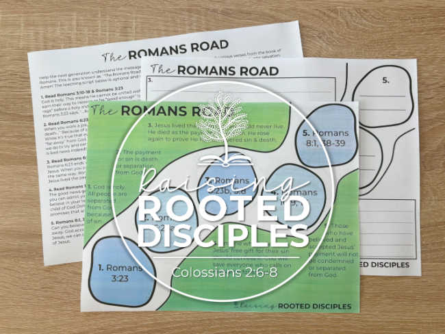 Romans Road Printable Pack - Free from Raising Rooted Disciples Romans Road Printable Pack - Free from Raising Rooted Disciples