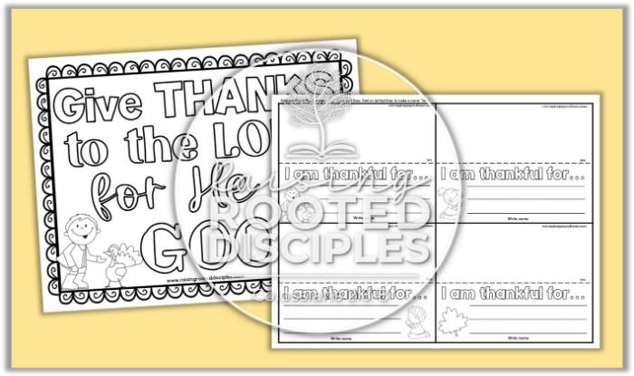 Printable Thanksgiving Table Decorations ~ 6 Place Mats & 4 Name Tags ~ Raising Rooted Disciples